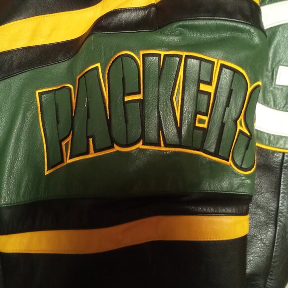 Green Bay Packer NFL leather jacket, XL - Picture 2 of 5